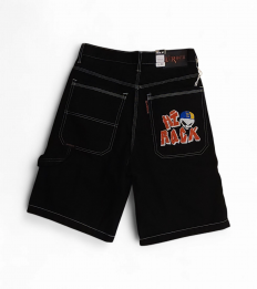 לצפייה במוצר ChatGPT said:  HiRock Black Hip-Hop Shorts – Skull Logo